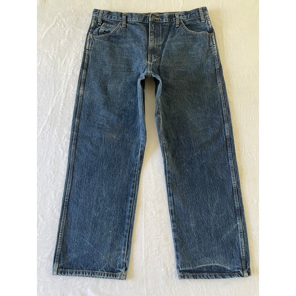 Dickies Other - Dickies Mens Relaxed Fit Straight Leg Jeans Blue Denim 9393RNB 38x30